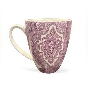 Purple Aztec Paisley Fringe Porcelain Coffee Mug Tea Cup